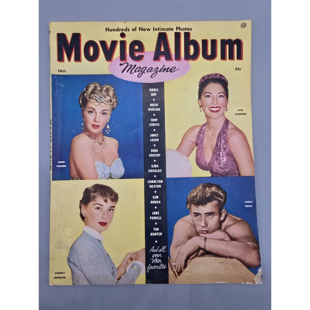 1955 Movie Album Magazine Vol. 1 No. 1 Fall 1955 Lana Turner, Ava Gardner + More